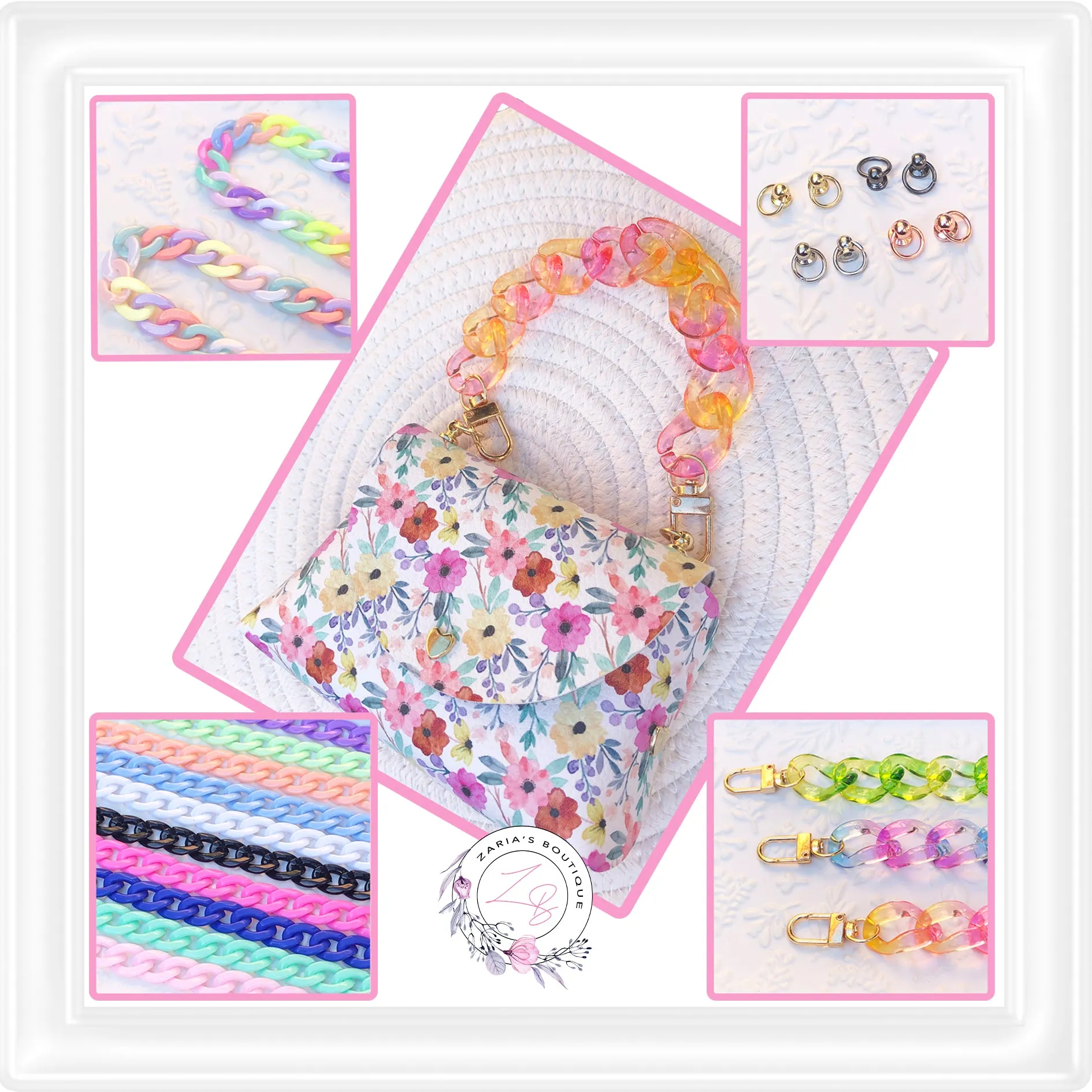 ⋅  Acrylic Chains ⋅ 12 Colours ⋅