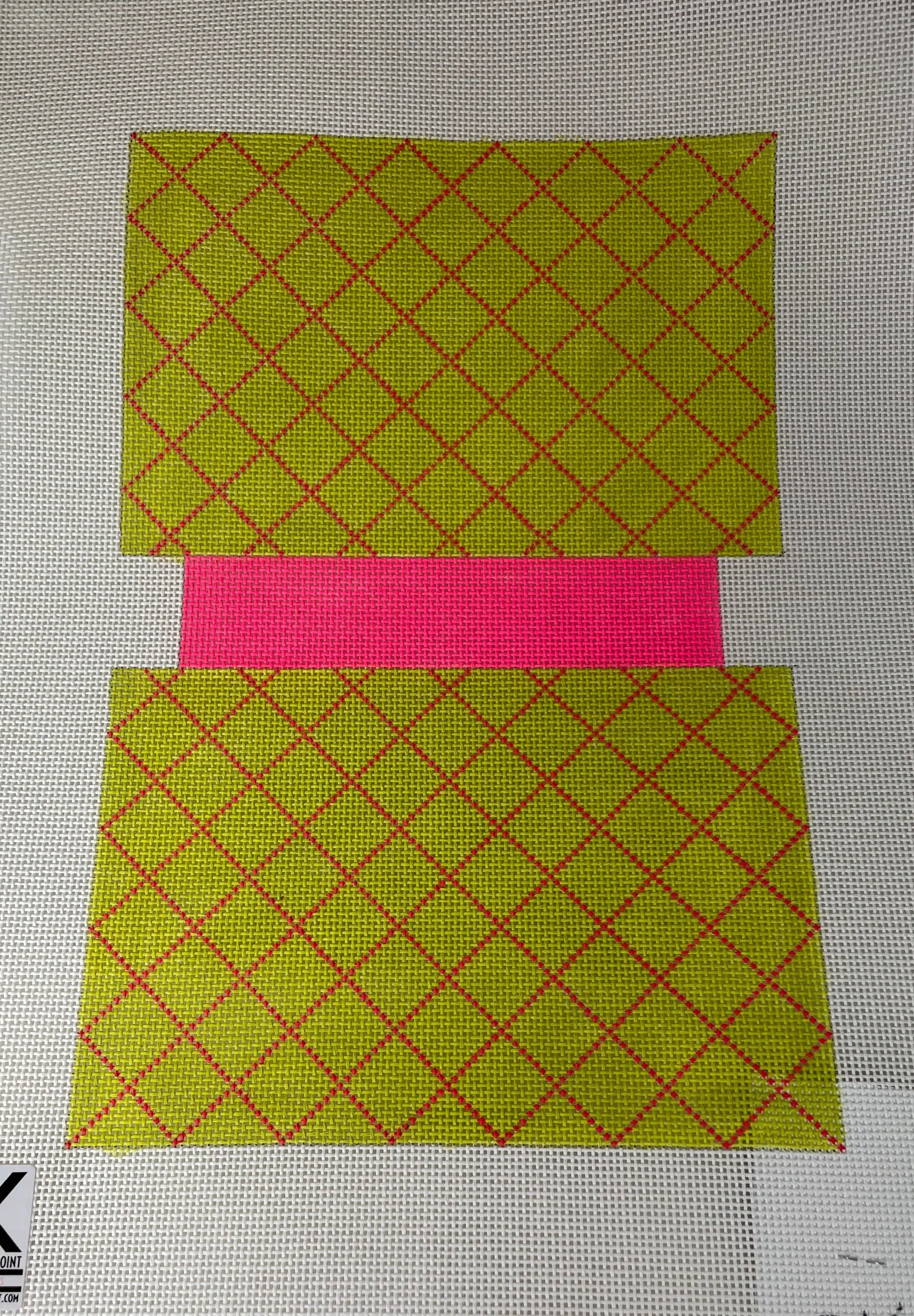 * Kimberly Ann MB-15D Quilted Bag- Neon Pink/ Green