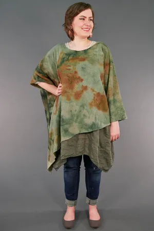 9521  Asymmetric Sweater Bottle Green-U