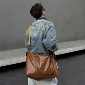 Adjustable Strap Leather Shoulder Bag
