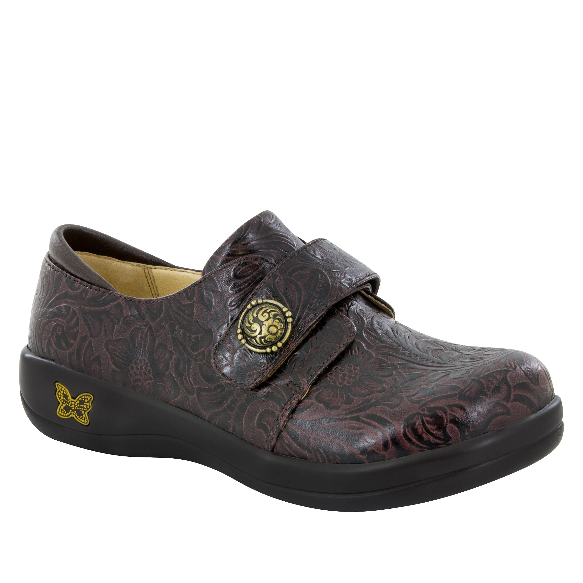 Alegria Joleen Molasses Tooled Shoe