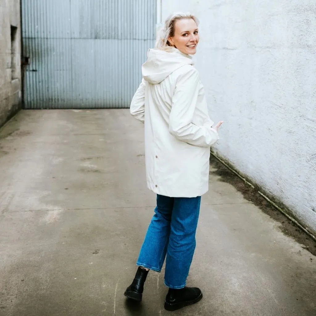 Anika Women's Rain Coat || Cream