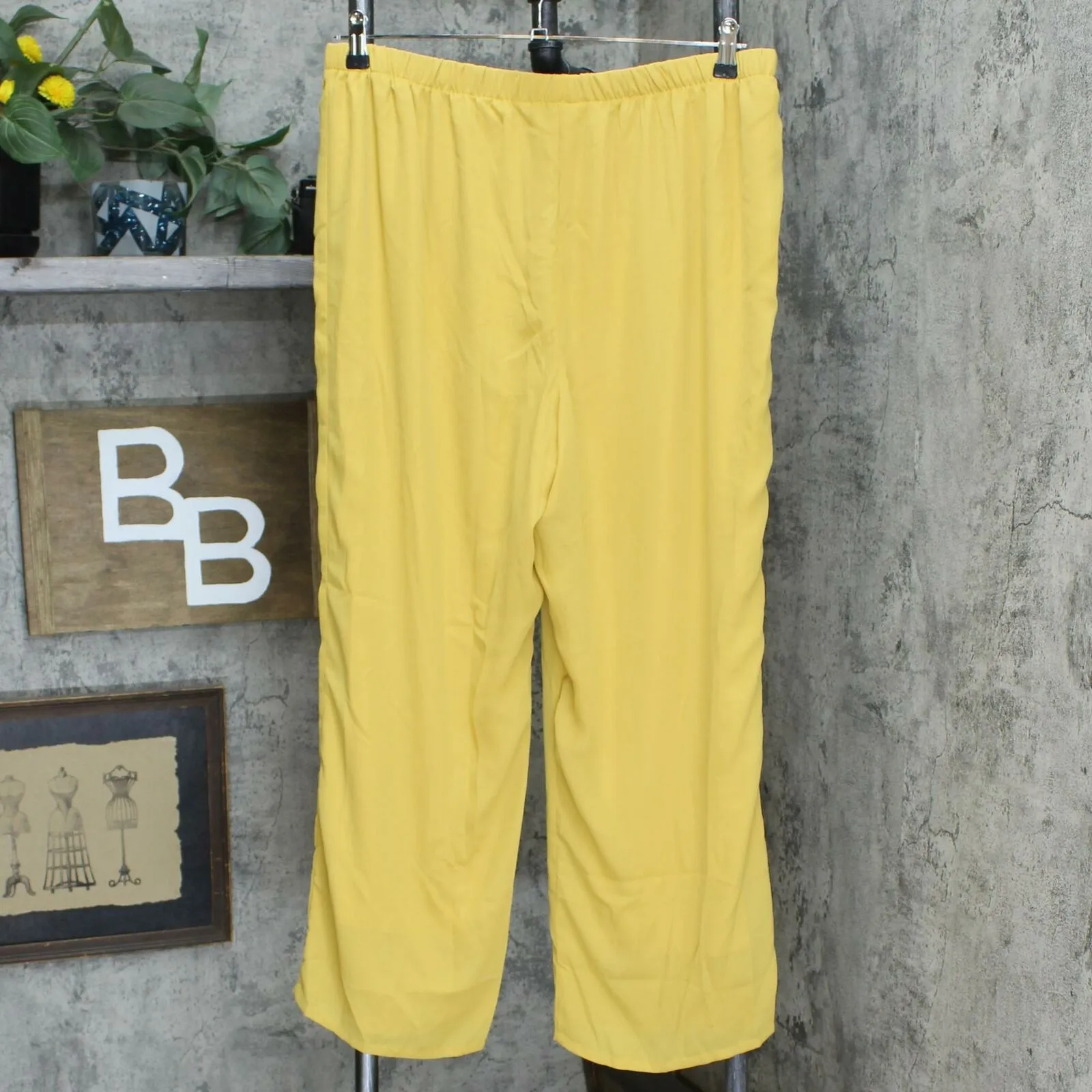 Antthony Petite Lined Chiffon Straight Leg Pants