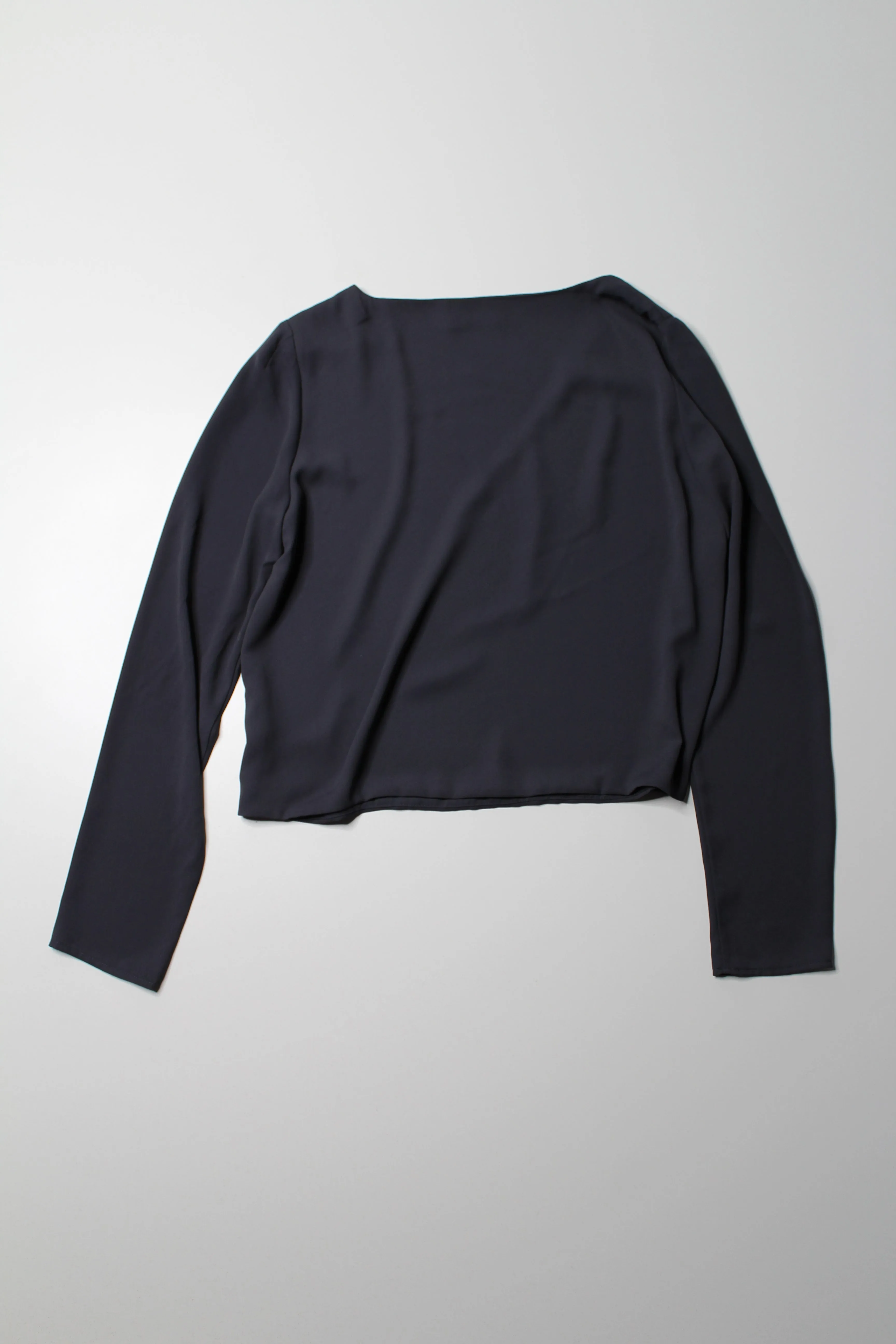 Aritzia Babaton dark grey v neck long sleeve blouse, size small
