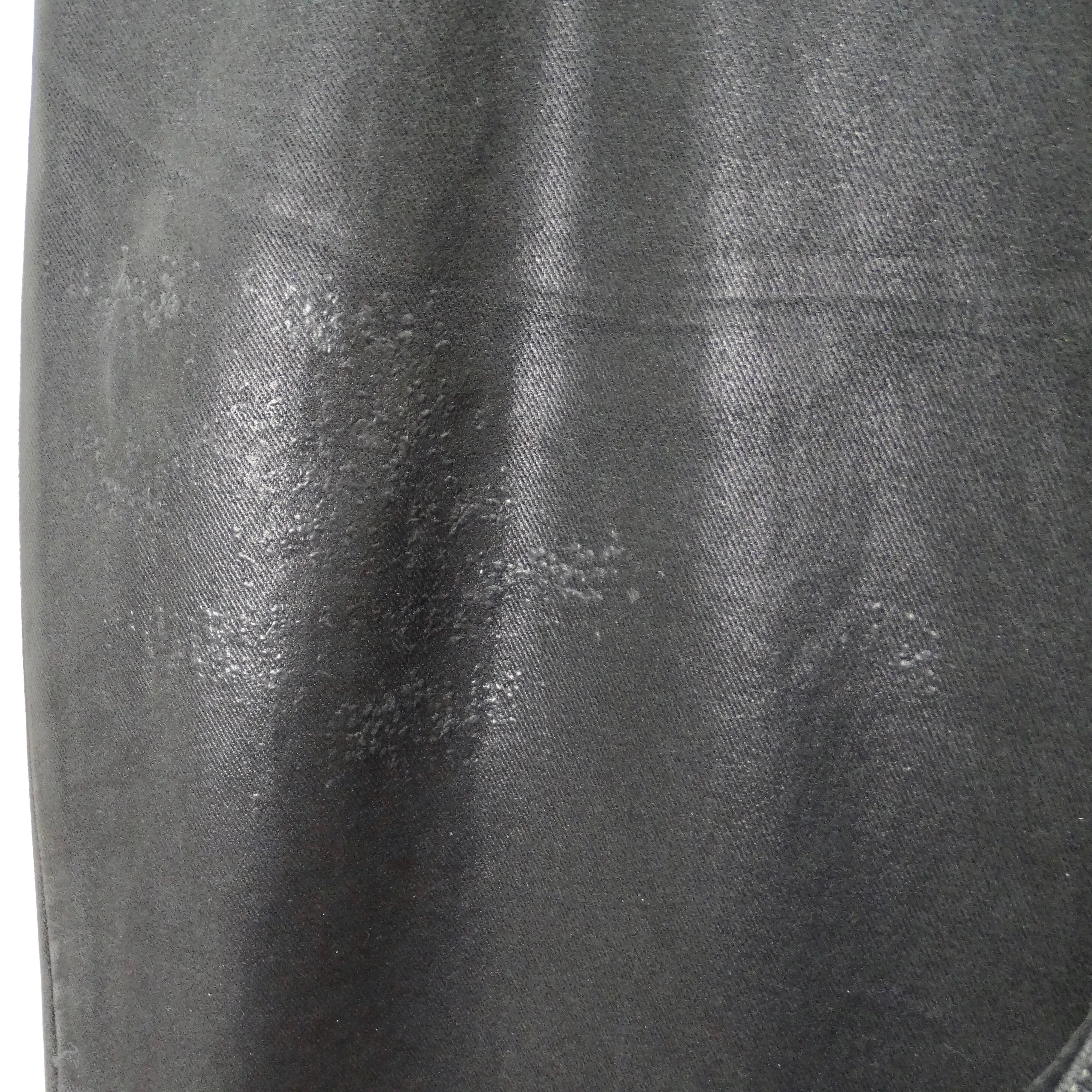 Balenciaga FW 2022 Wax Coated Black Baggy Jeans
