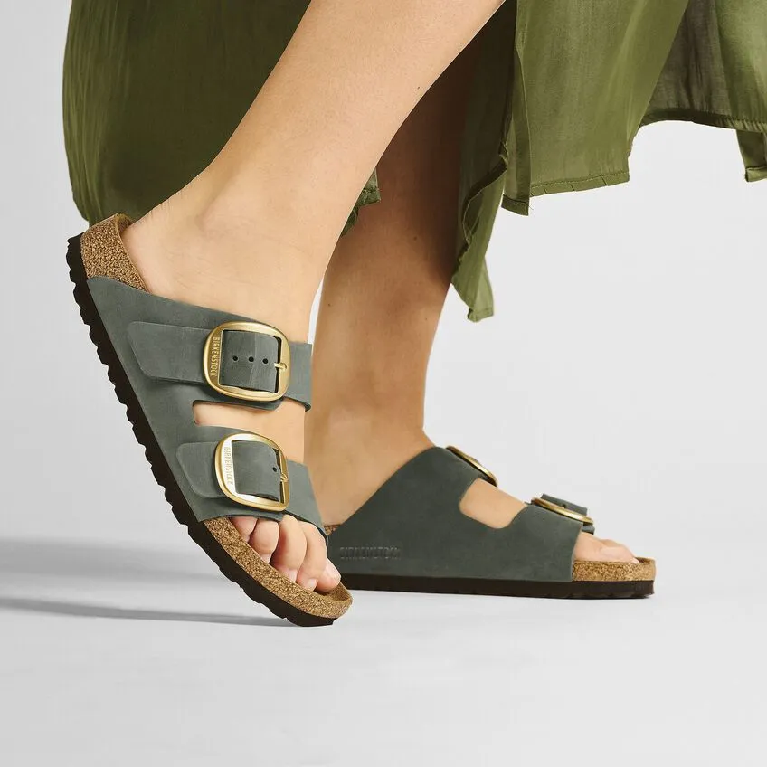 BIRKENSTOCK- ARIZONA NUBUCK LEATHER BIG BUCKLE SANDAL