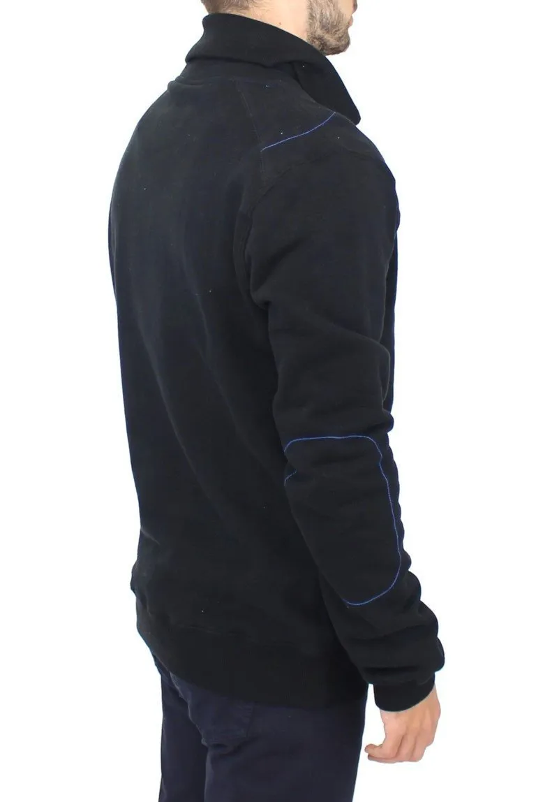 Black cotton pullover sweater