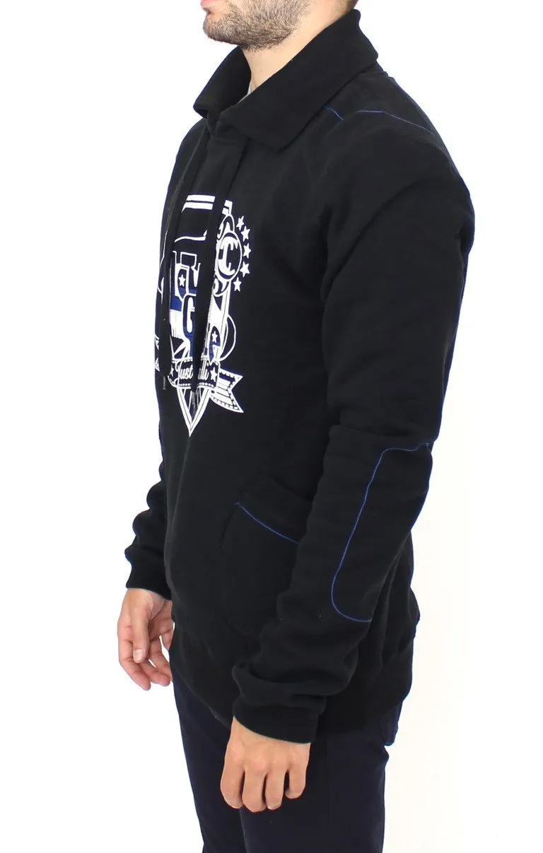 Black cotton pullover sweater