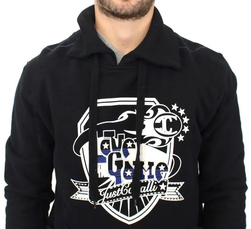 Black cotton pullover sweater