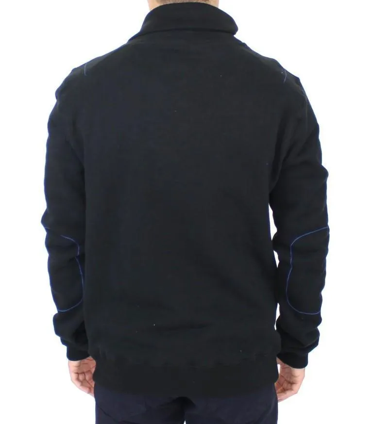 Black cotton pullover sweater