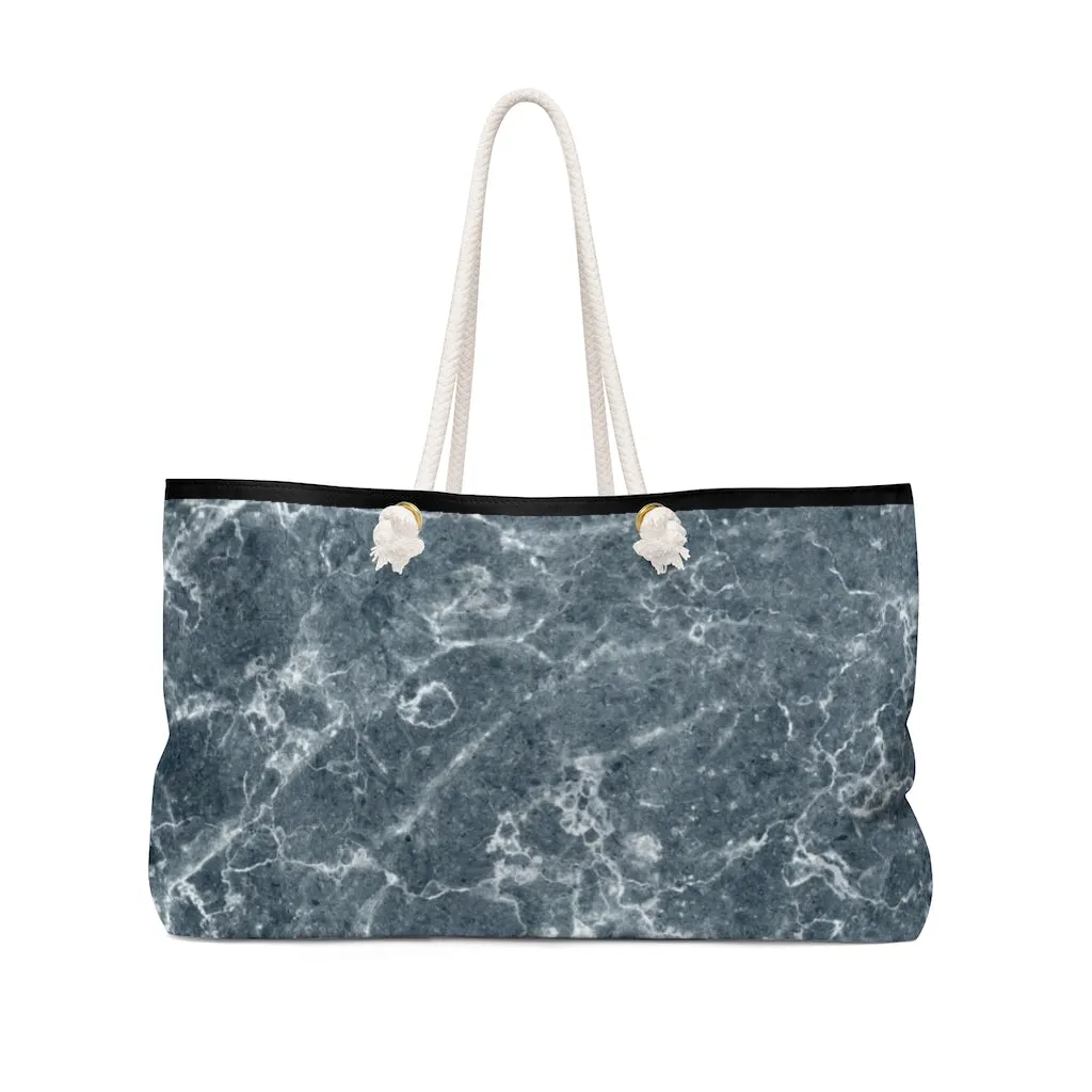 Black Marble Weekender Bag