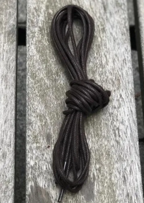 Bootlaces 240 cm Waxed Cotton Brown