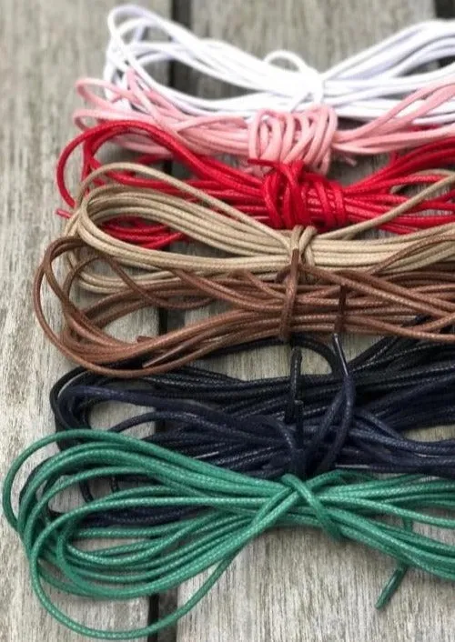 Bootlaces 240 cm Waxed Cotton Navy