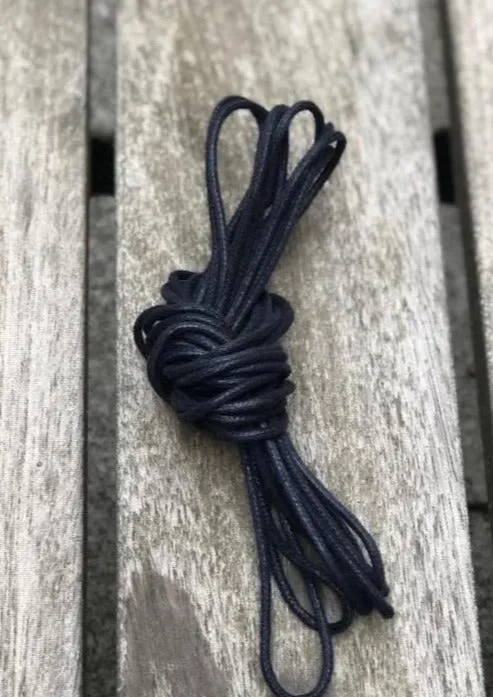 Bootlaces 240 cm Waxed Cotton Navy