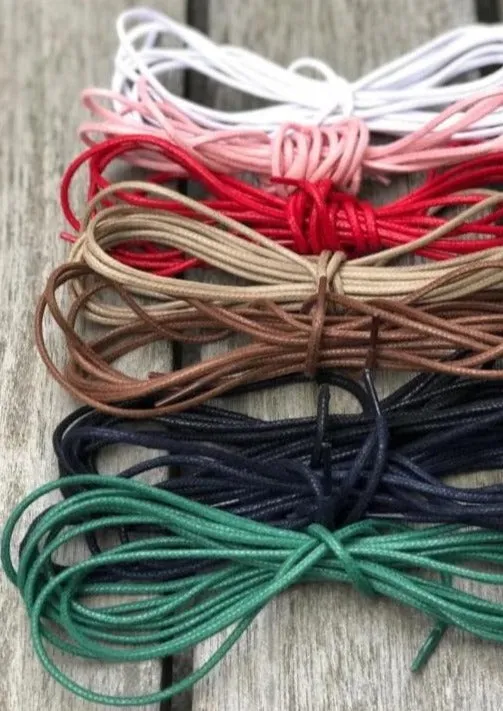 Bootlaces 240 cm Waxed Cotton Pink