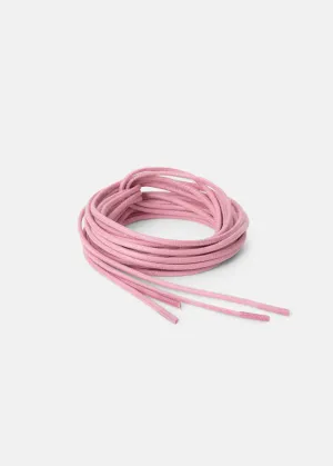 Bootlaces 240 cm Waxed Cotton Pink