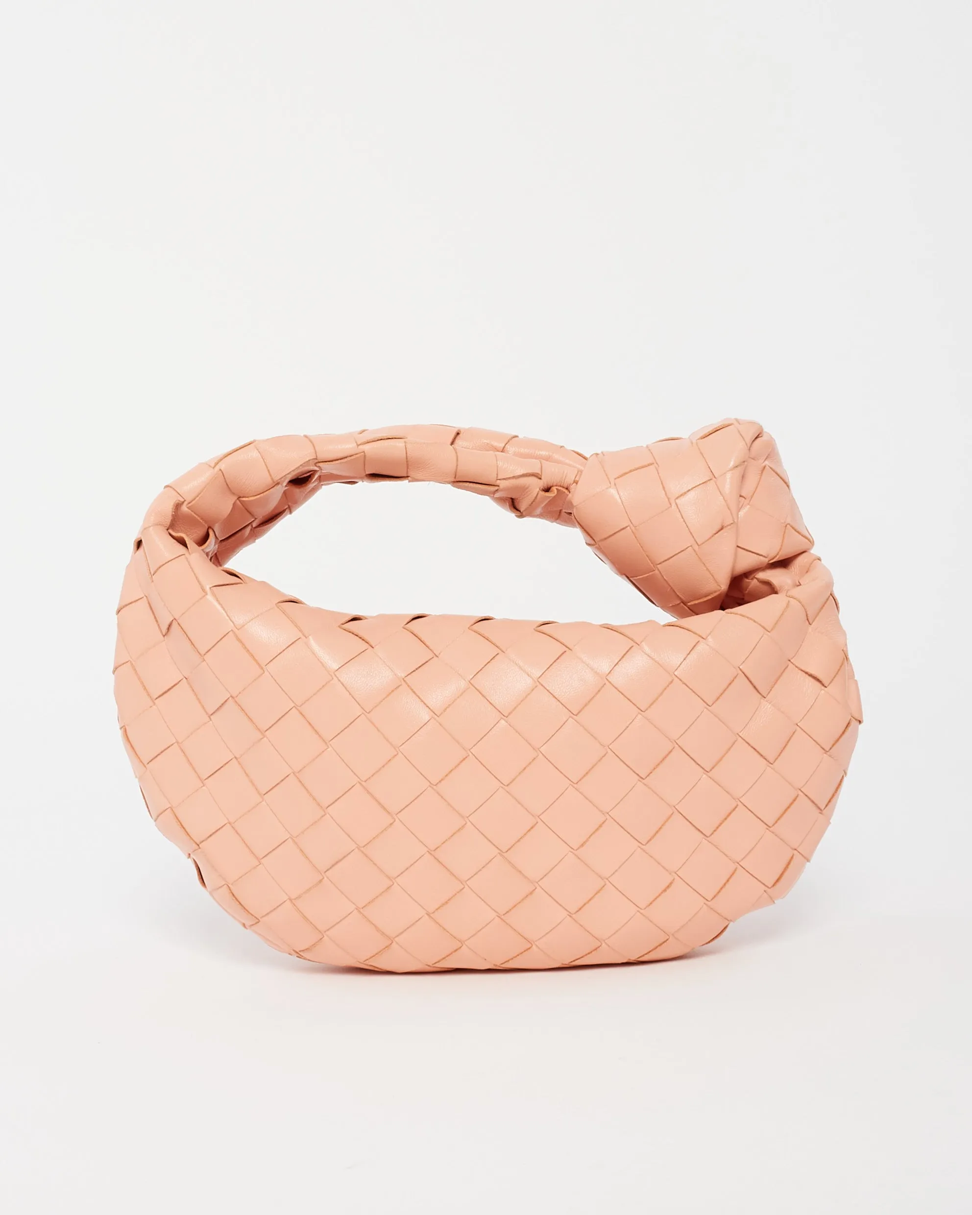 Bottega Veneta Peach Intrecciato Leather Mini Jodie