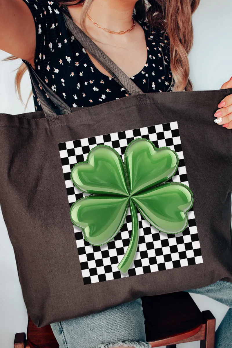 Bubble Clover Retro Canvas Jumbo Tote