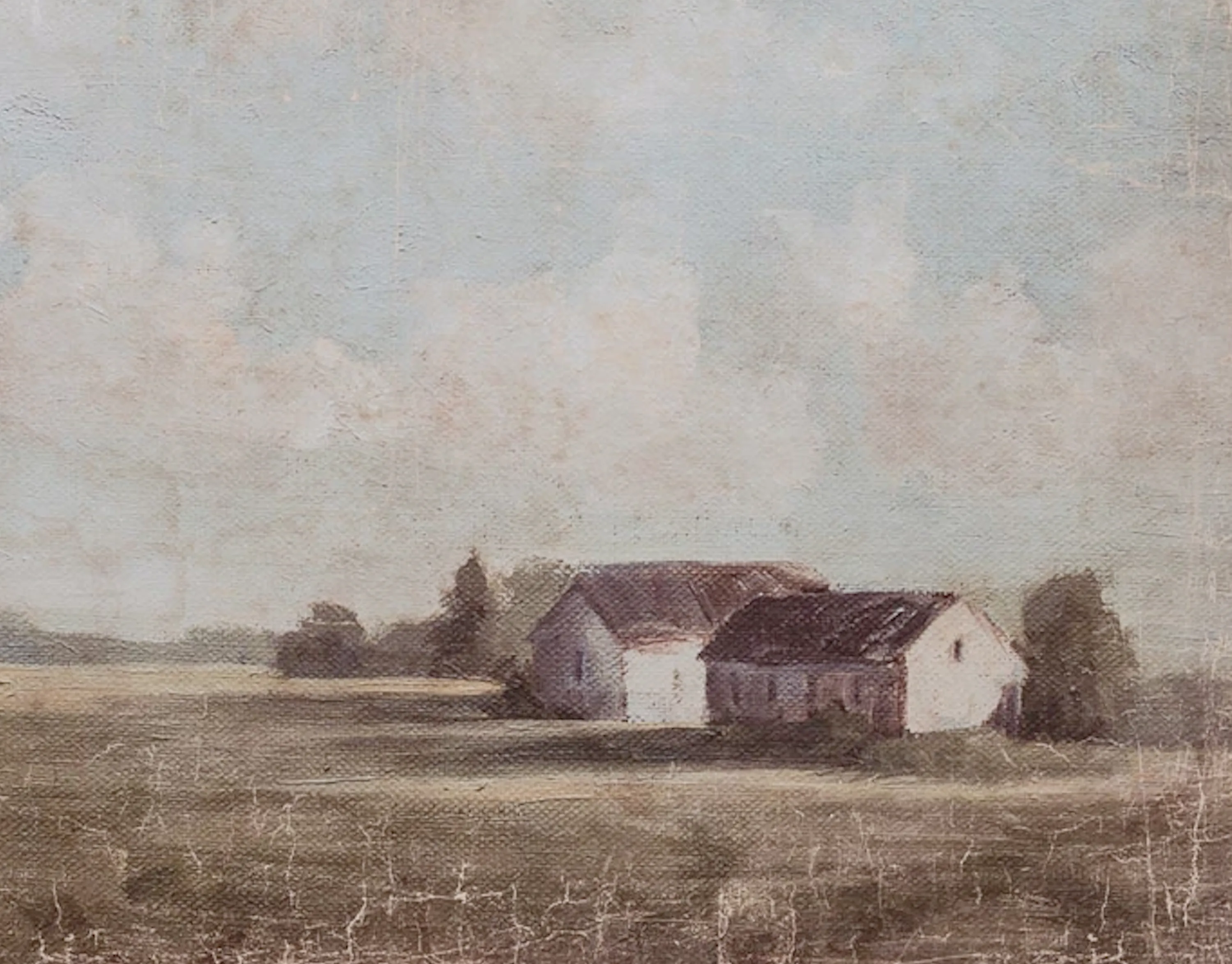Canvas country farmhouse landscape wall decor
