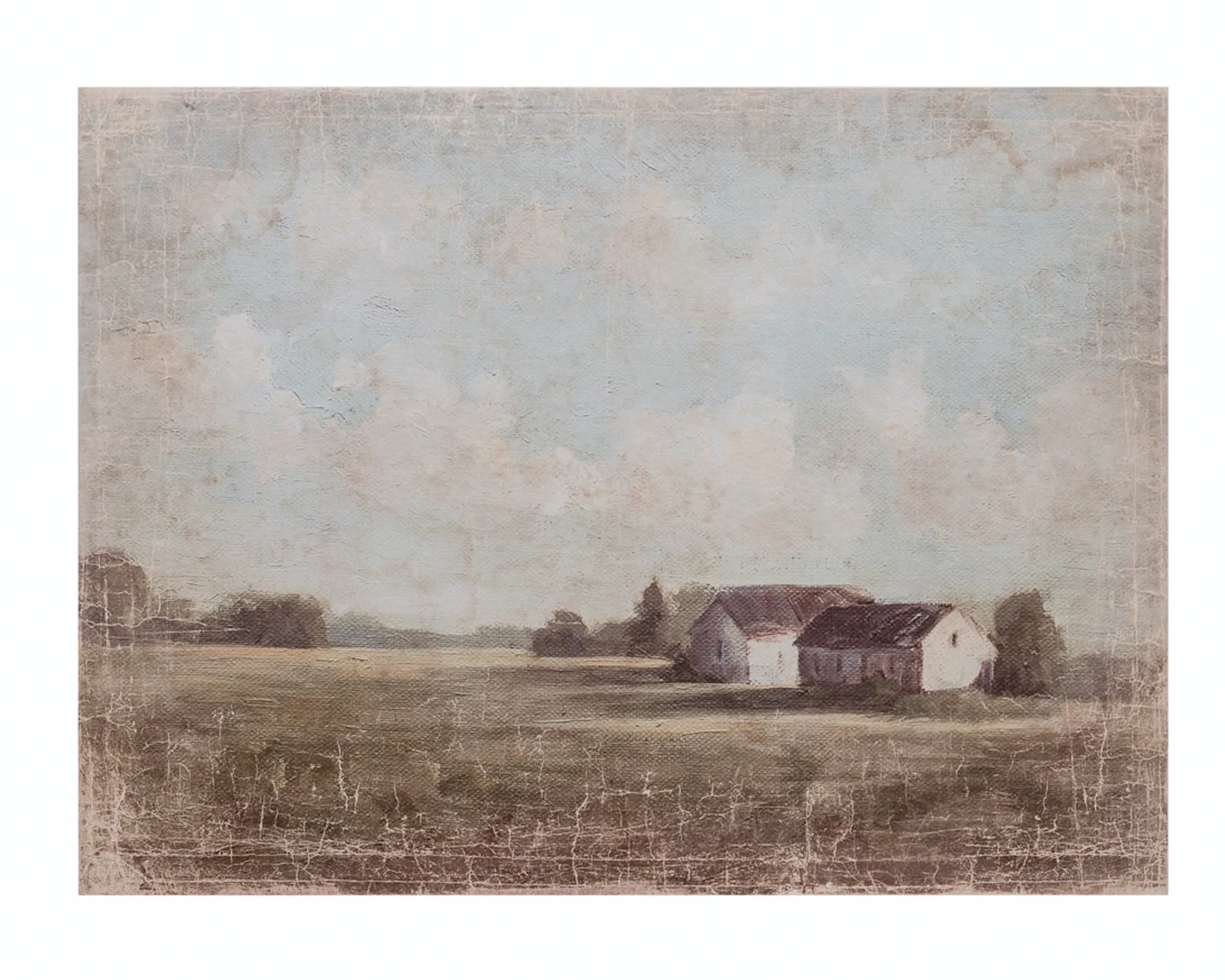 Canvas country farmhouse landscape wall decor
