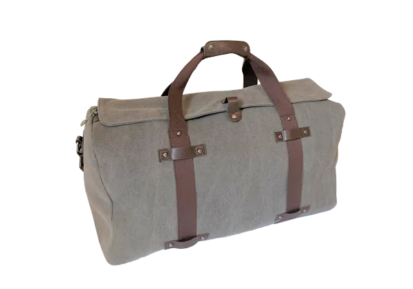 Canvas Duffle - Washed Grey Canvas
