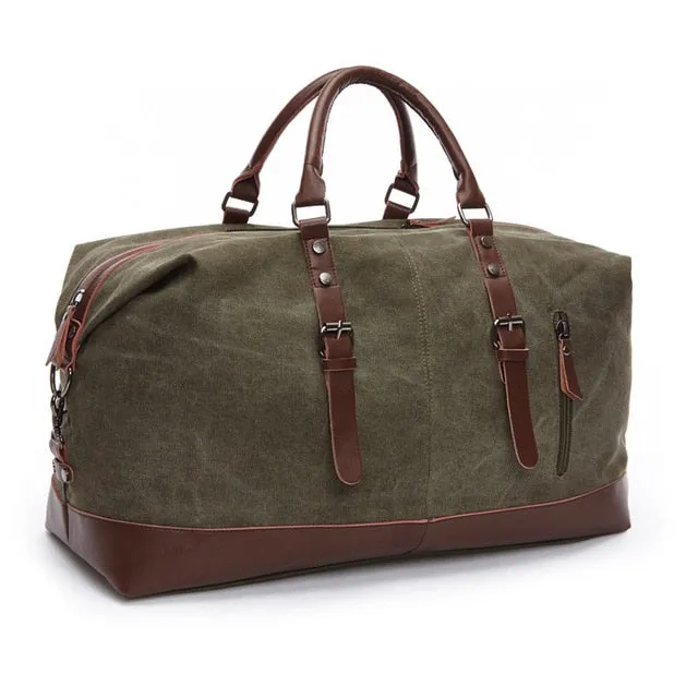 Canvas Leather Duffle Bag