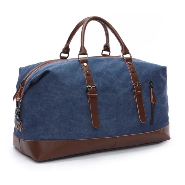 Canvas Leather Duffle Bag