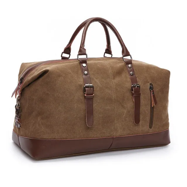 Canvas Leather Duffle Bag
