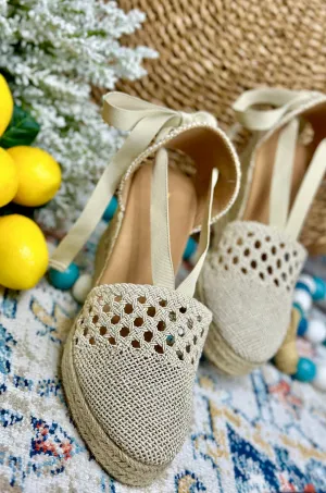 Capri Lace Up Espadrille Wedge