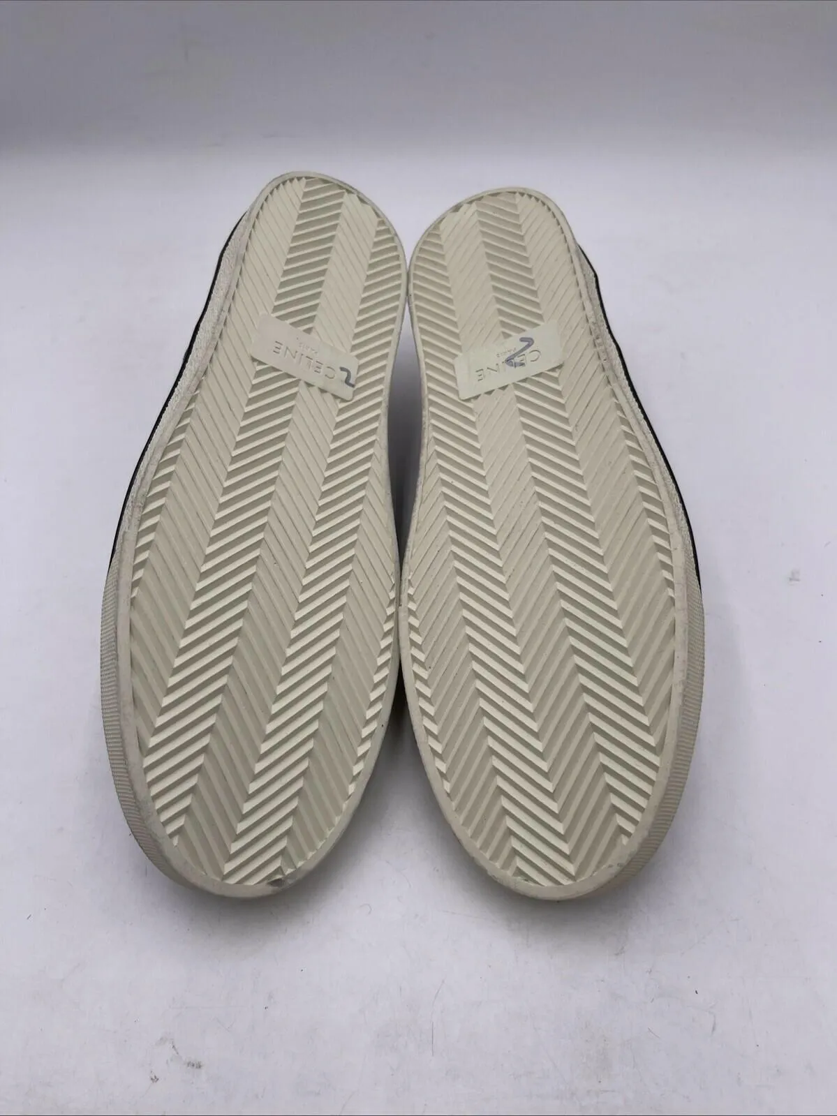 Celine Black/White Canvas Lace Up Low Top Sneakers Women’s Size 40 - Very Good
