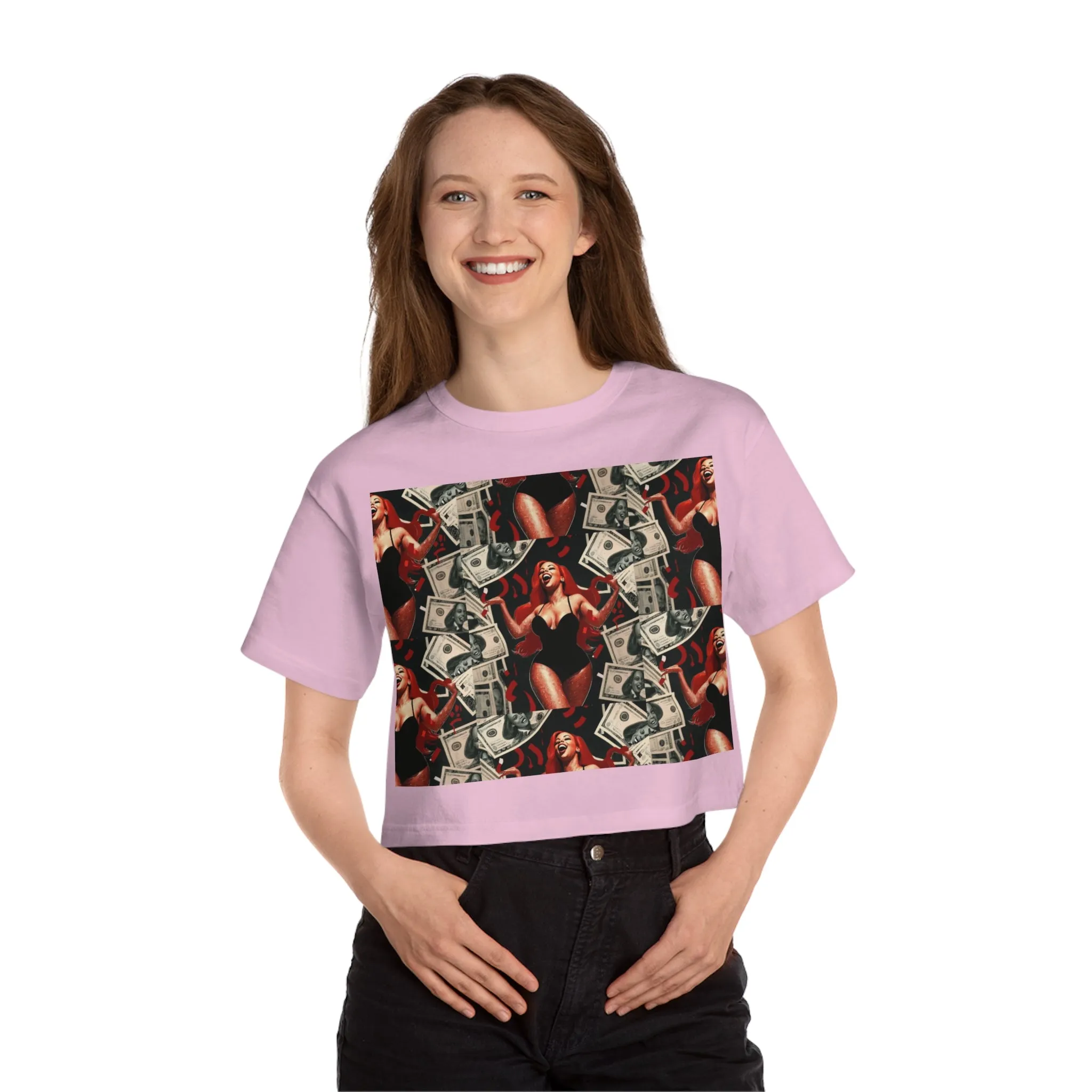 Champion Women's Heritage Cropped Tee with Graphic Design