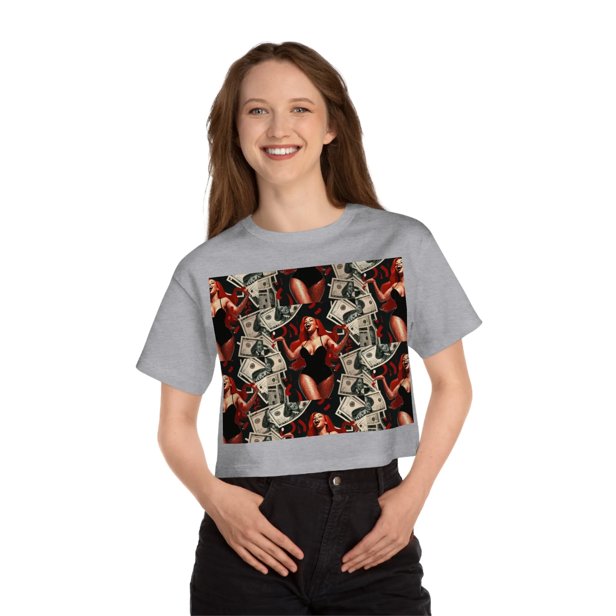 Champion Women's Heritage Cropped Tee with Graphic Design