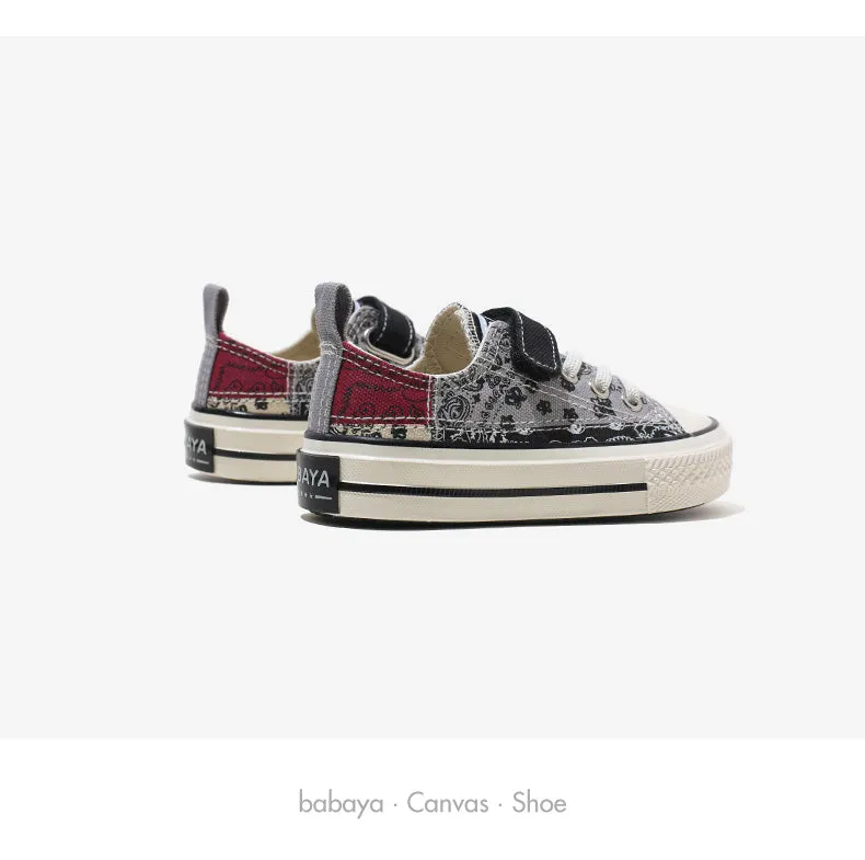 Children's Canvas  Casual Breathable Non-slip Sneakers - Black