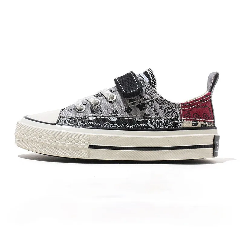 Children's Canvas  Casual Breathable Non-slip Sneakers - Black