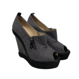 Christian Louboutin/Espadrilles/EU 40/Cotton/GRY//W [Designers] Design/
