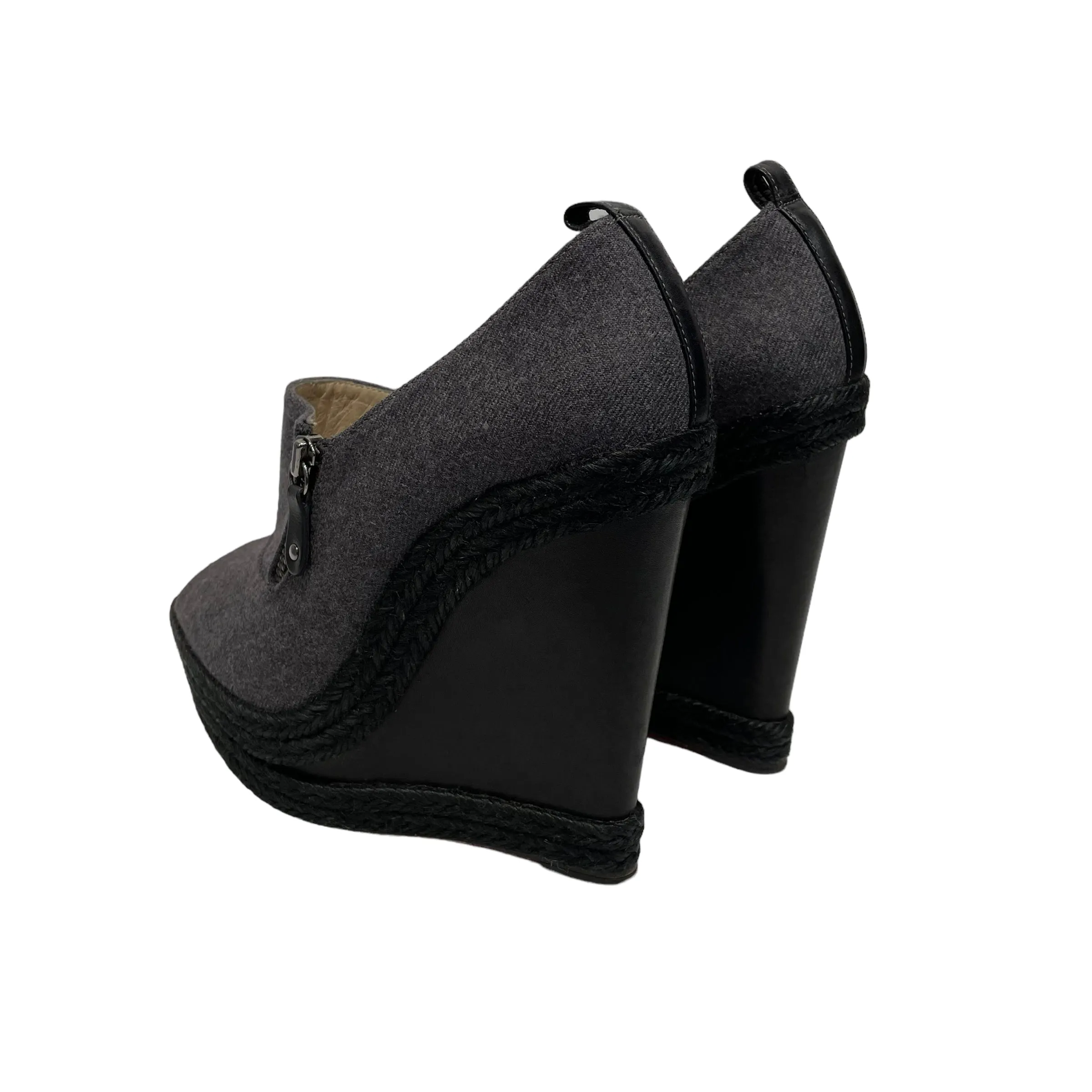 Christian Louboutin/Espadrilles/EU 40/Cotton/GRY//W [Designers] Design/