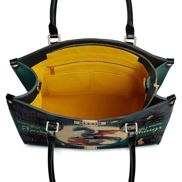 Christianartbag Handbags, Thats What I Do I Read Books And I Know Things, Handbag Design, Dragon Book Leather Handbag, Gifts for Women, CABLTB08271223.