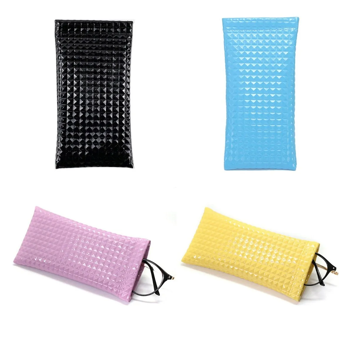 Classic sunglasses Pouch PU leather Elastic Opening Portable Waterproof Storage Bag