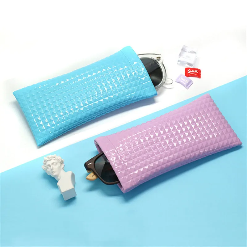 Classic sunglasses Pouch PU leather Elastic Opening Portable Waterproof Storage Bag