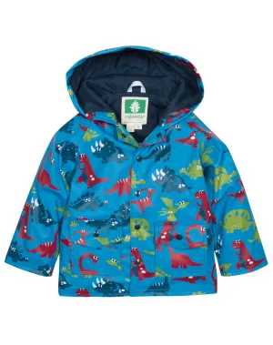 CLEARANCE: Blue Dinosaurs Lined Rain Jacket