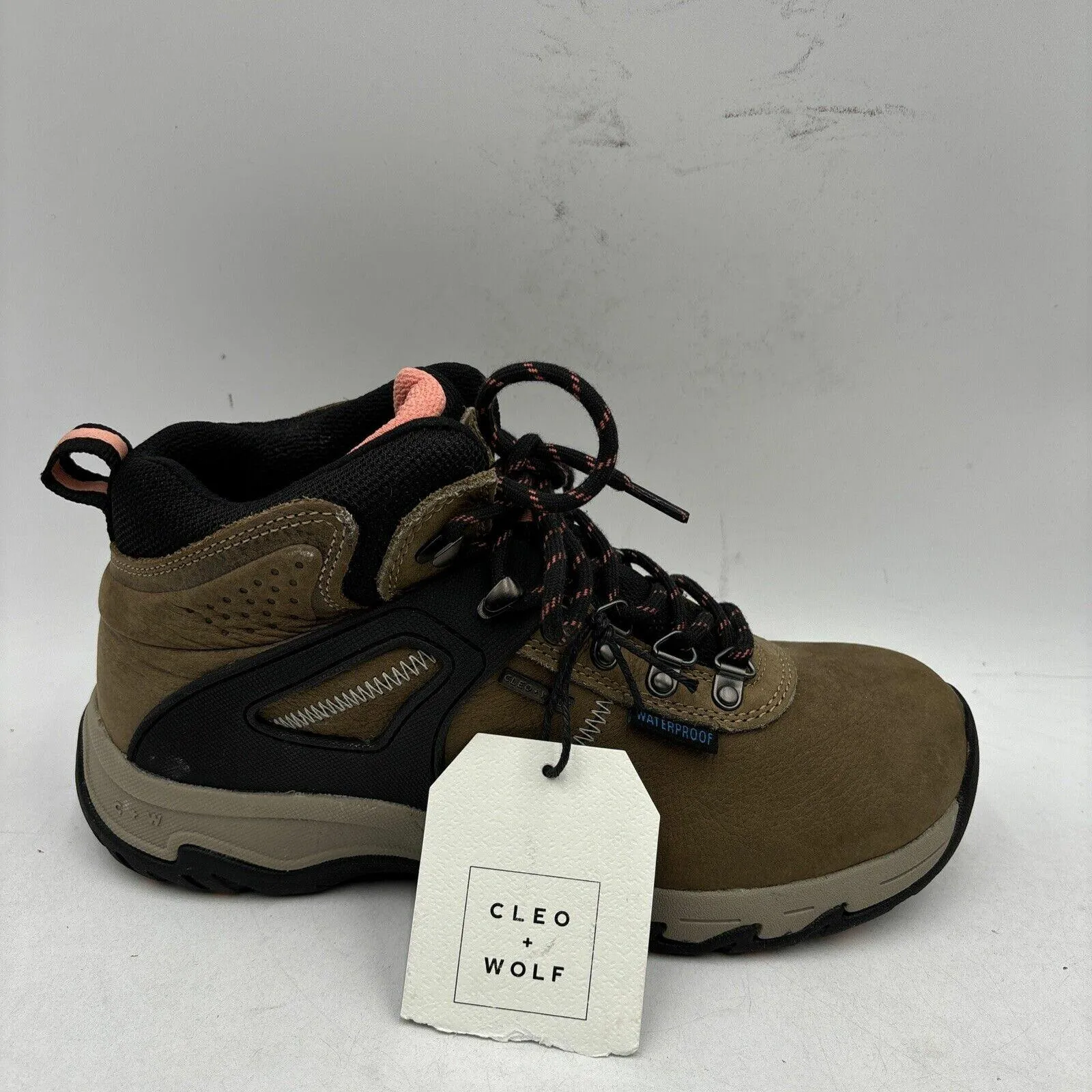 Cleo   Wolf TALON Brown Leather Lace Up Waterproof Hiking Boots Women’s 9.5 B - Very Good