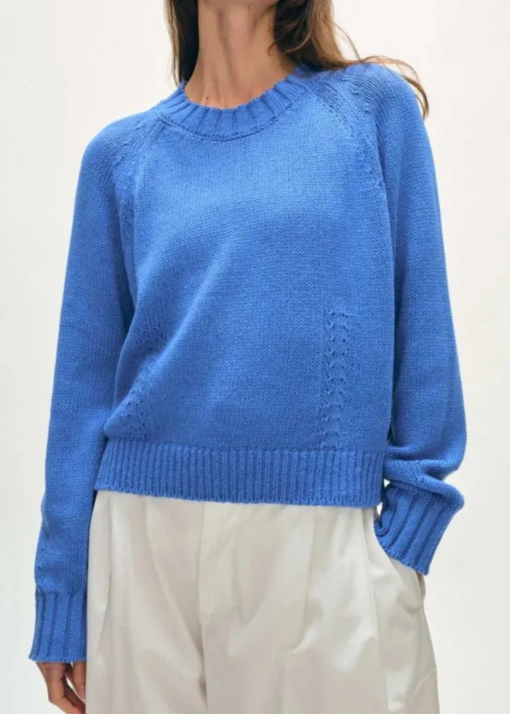 Cotton Linen Beach Crew Sweater