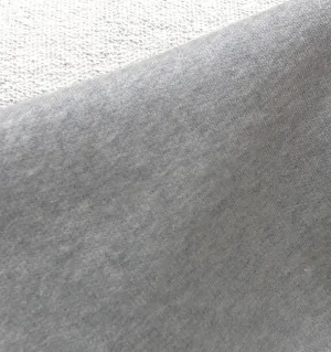 Cotton Loop Back Fleece, Grey Marle - 105cm remnant piece