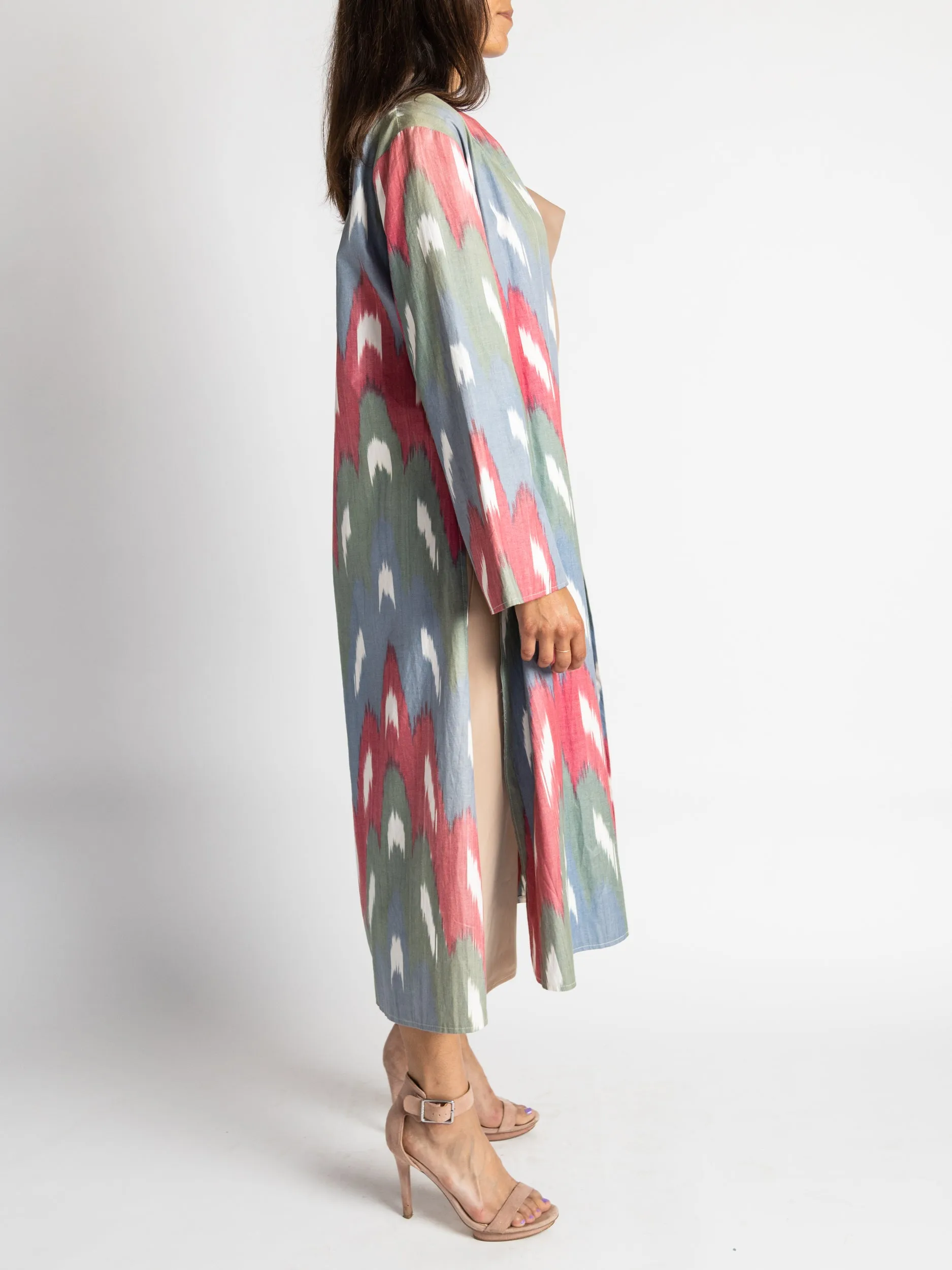 Cotton Multicolor Chevron Caftan