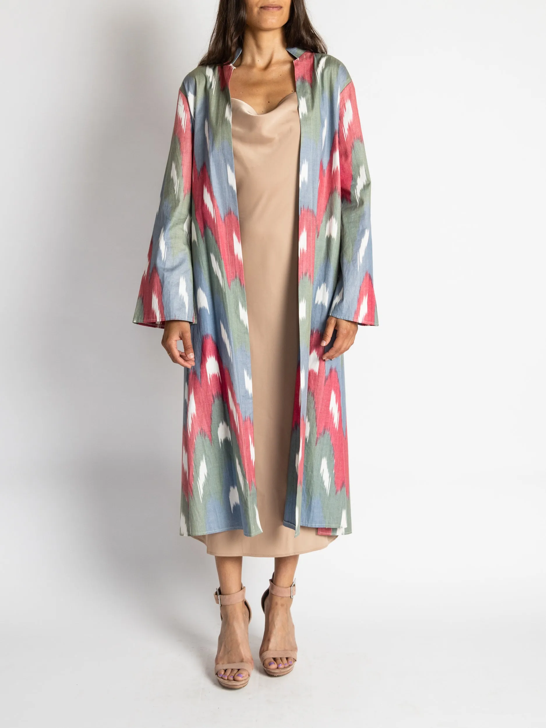 Cotton Multicolor Chevron Caftan