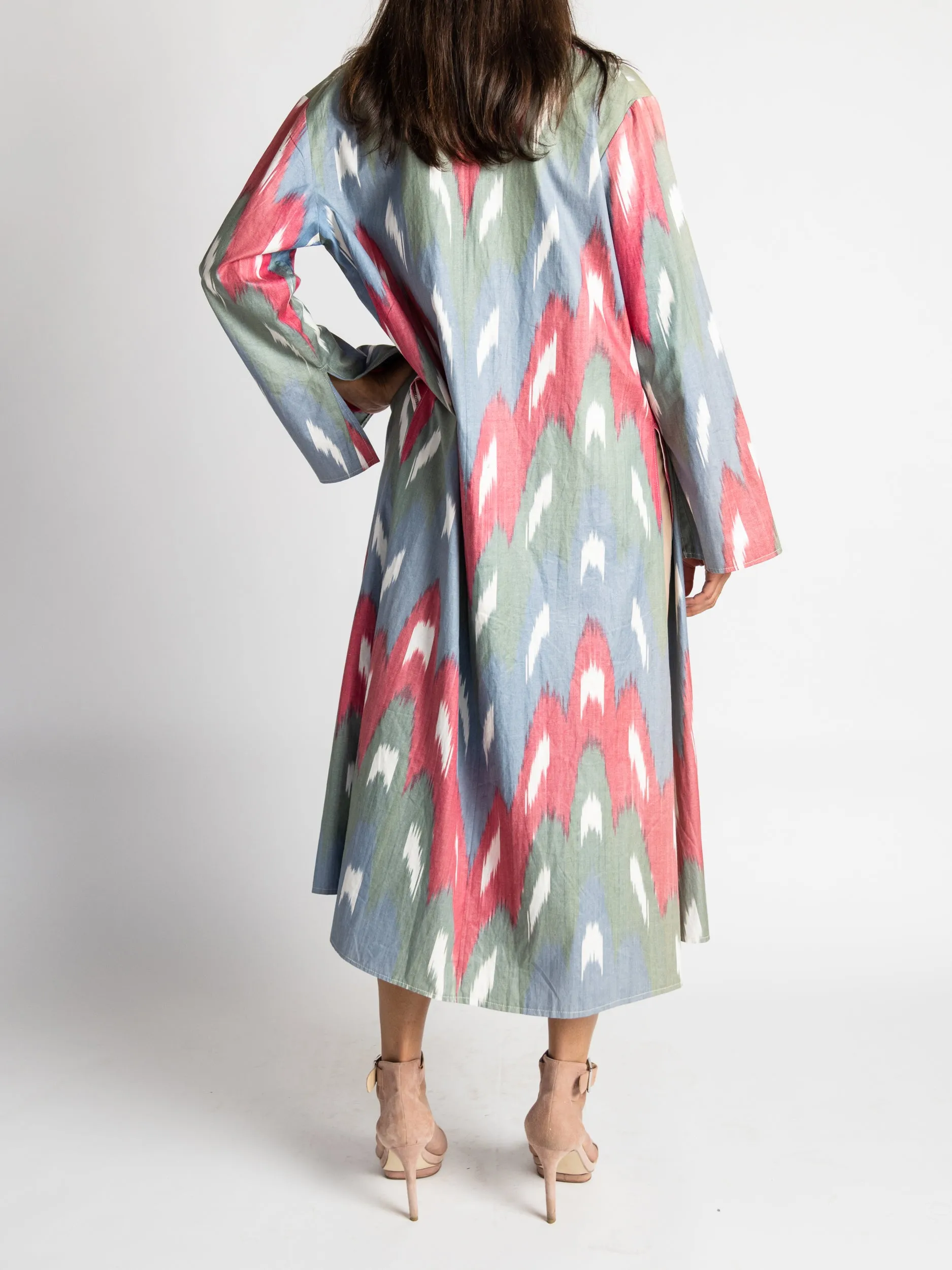 Cotton Multicolor Chevron Caftan