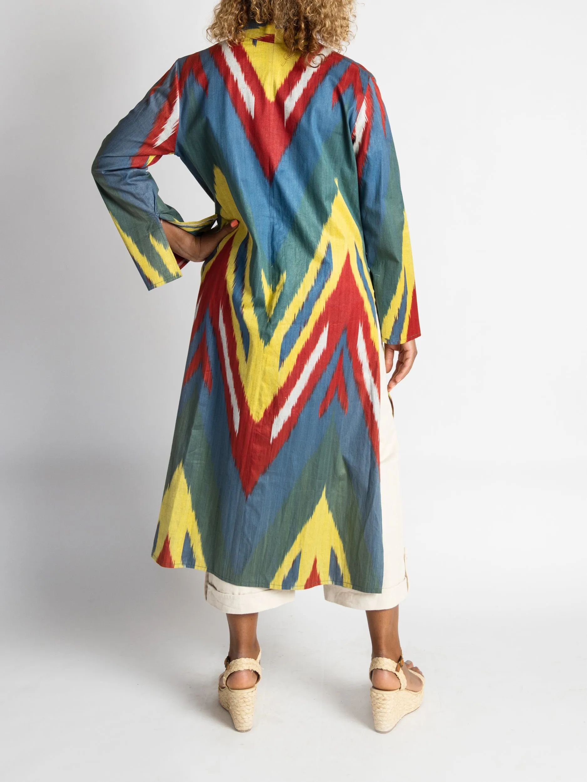 Cotton Rainbow Chevron Cotton Caftan