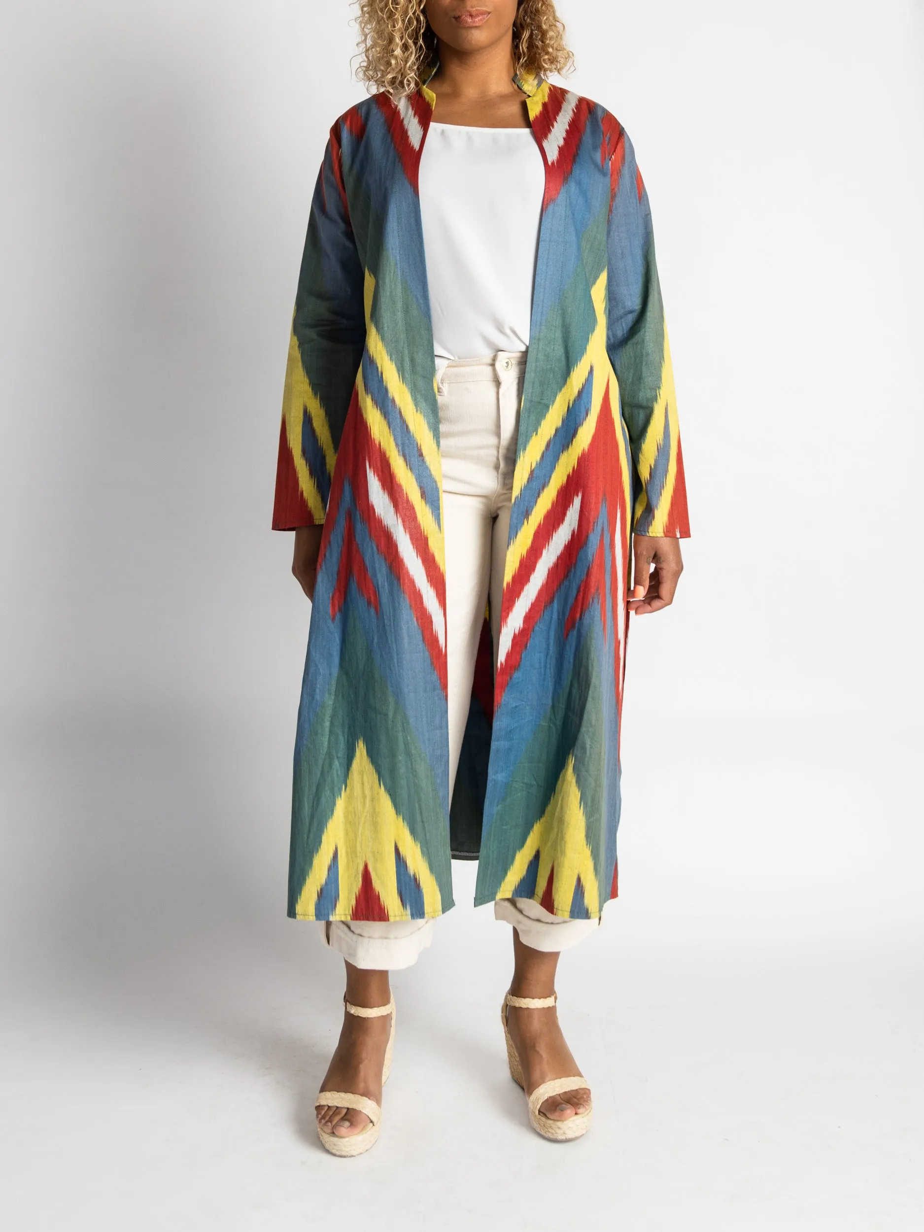 Cotton Rainbow Chevron Cotton Caftan