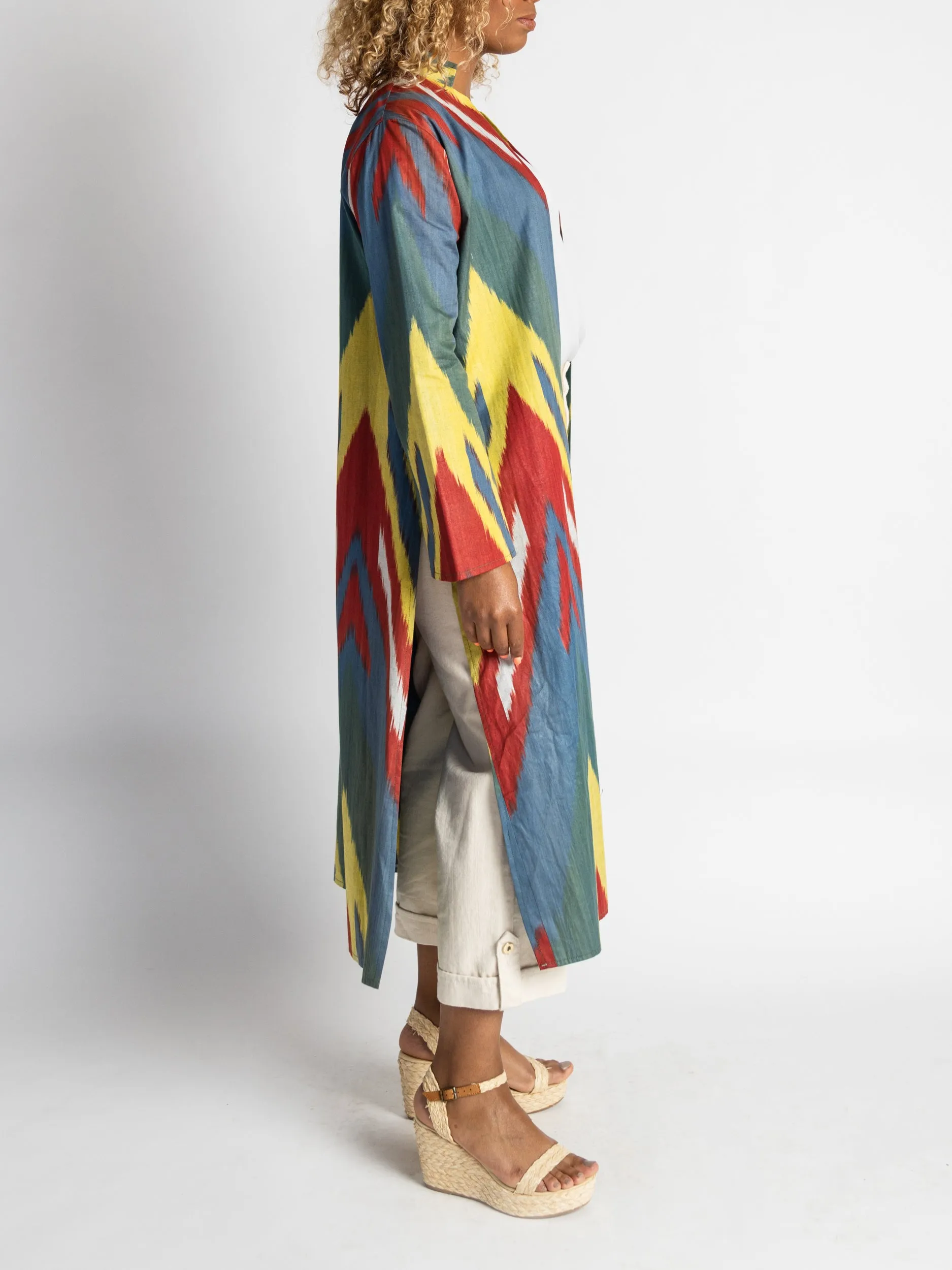 Cotton Rainbow Chevron Cotton Caftan