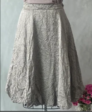 Cotton Silk Wrinkle Pouf Skirt Caviar